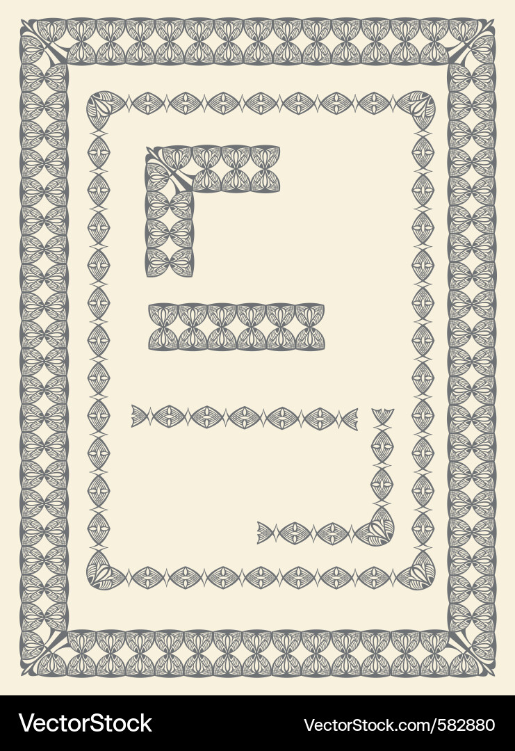 Frame and border elements vector image