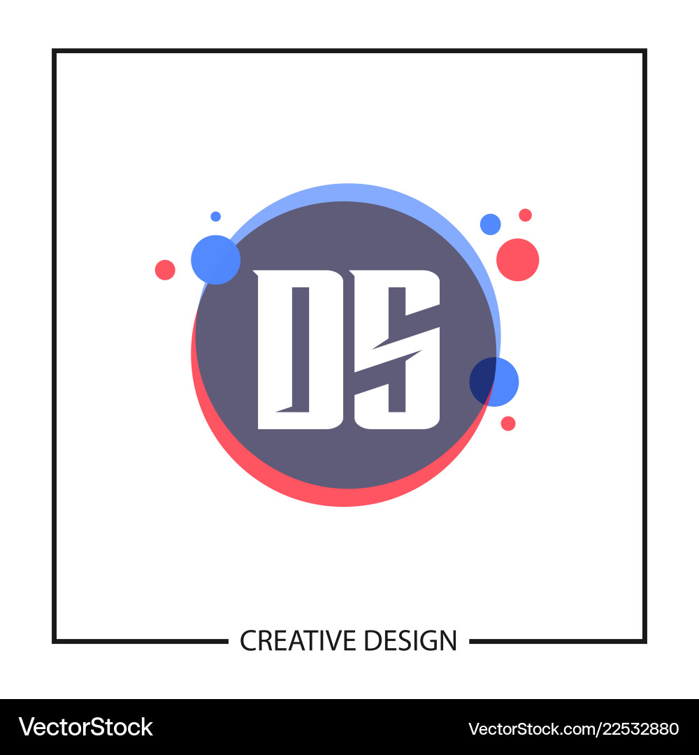 Initial letter ds logo template design Initial letter ds logo template design vector image