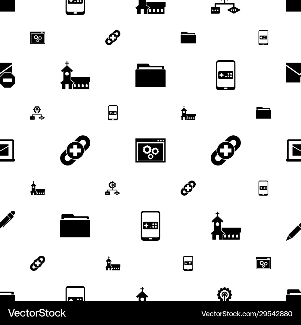 Interface icons pattern seamless included Interface icons pattern seamless included vector image