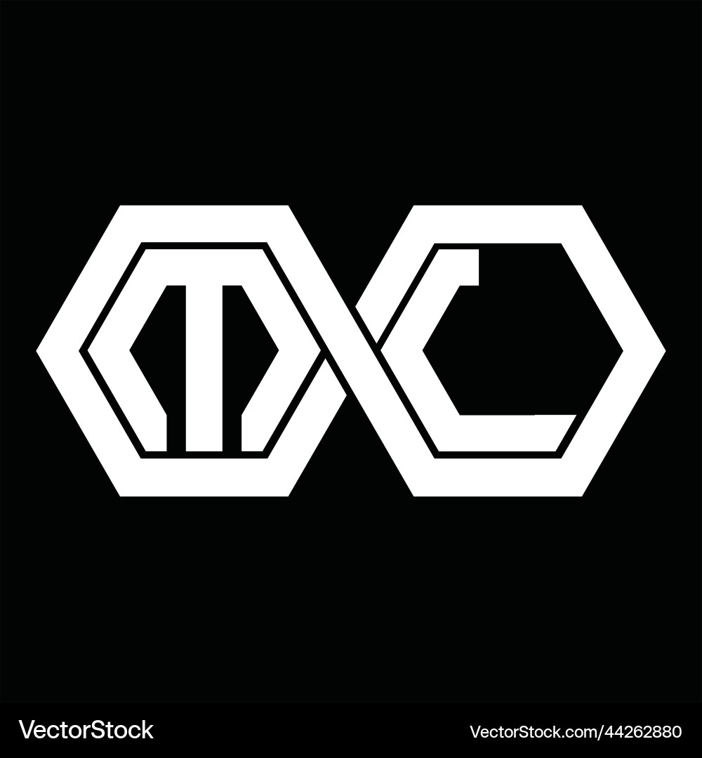 Ml logo monogram with hexagon template Ml logo monogram with hexagon template Vector Image