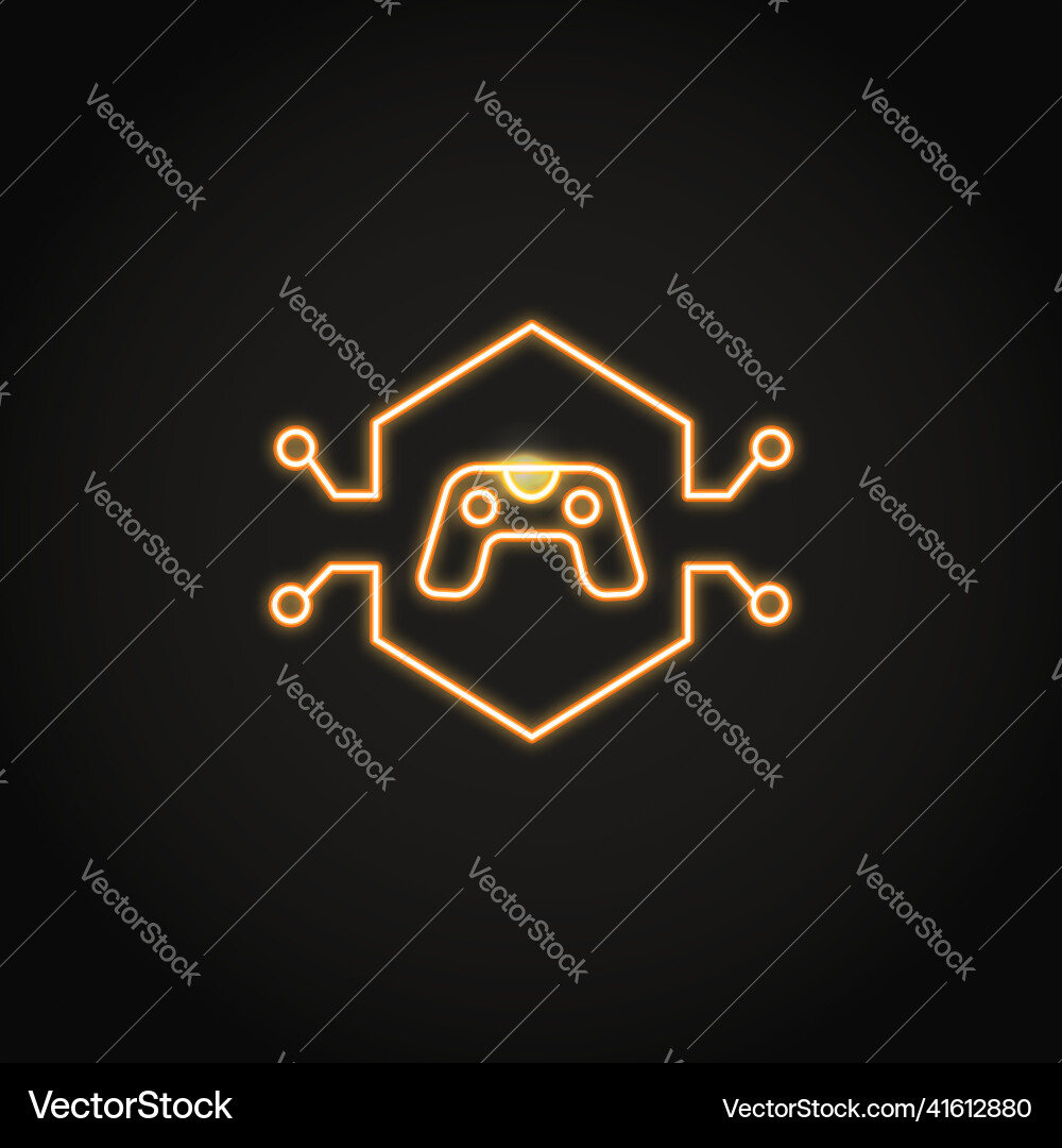 Neon nft game asset icon – Royalty-Free Vector | VectorStock