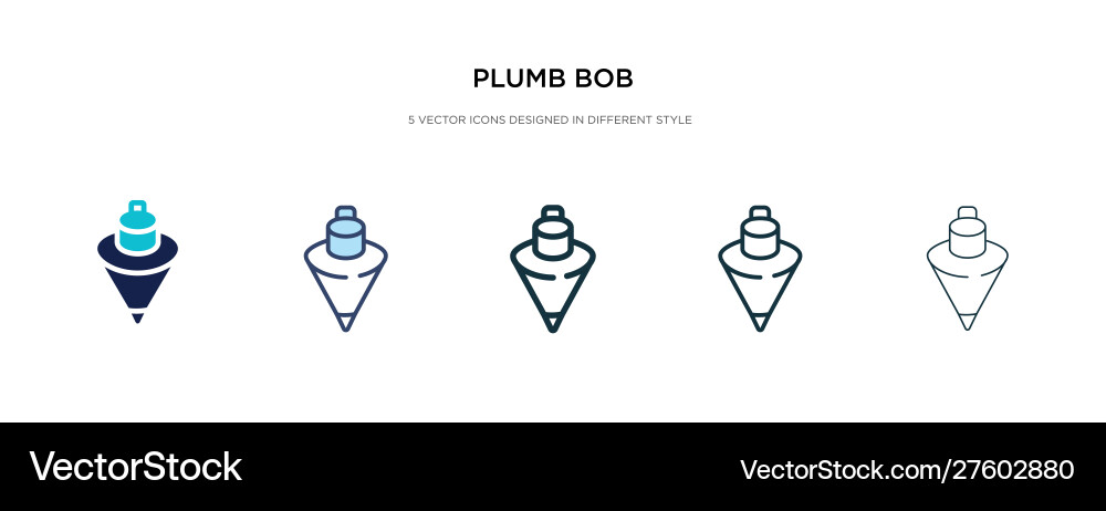 Plumb Bob Icon Set - Various Styles vector image