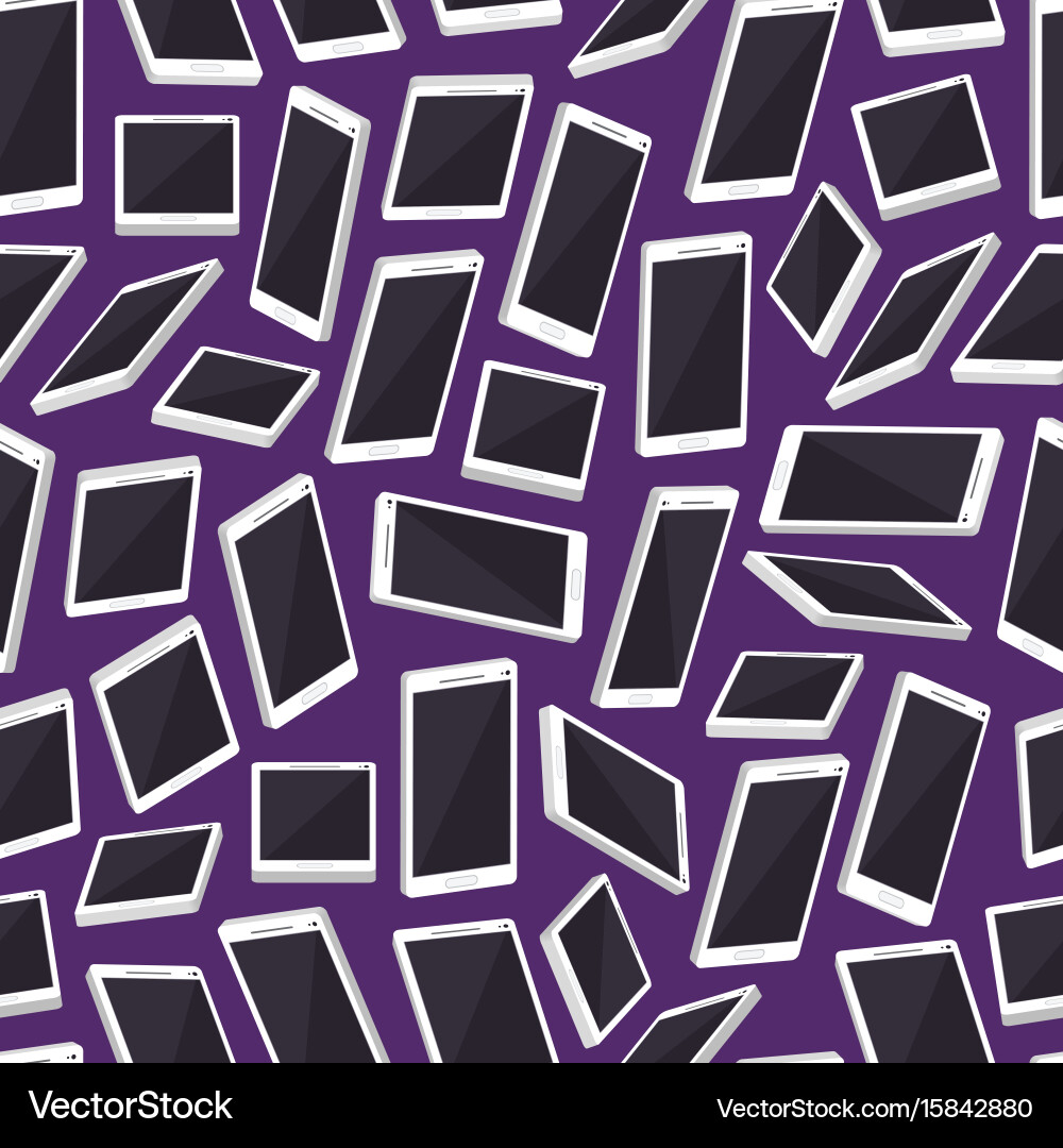 Realistic smartphone background pattern Vector Image