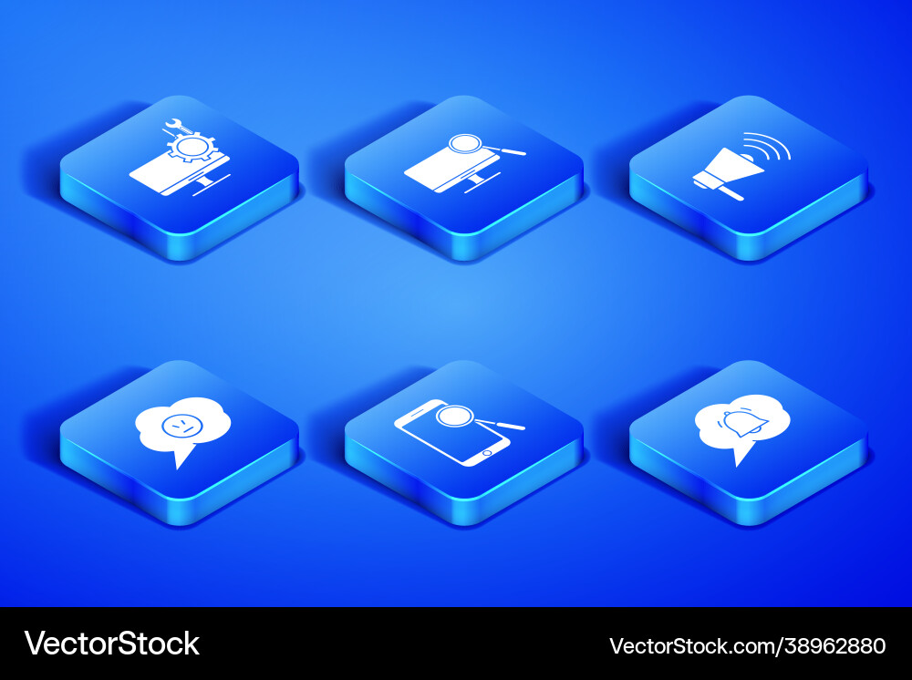 Set speech bubble chat notification computer Set speech bubble chat notification computer vector image