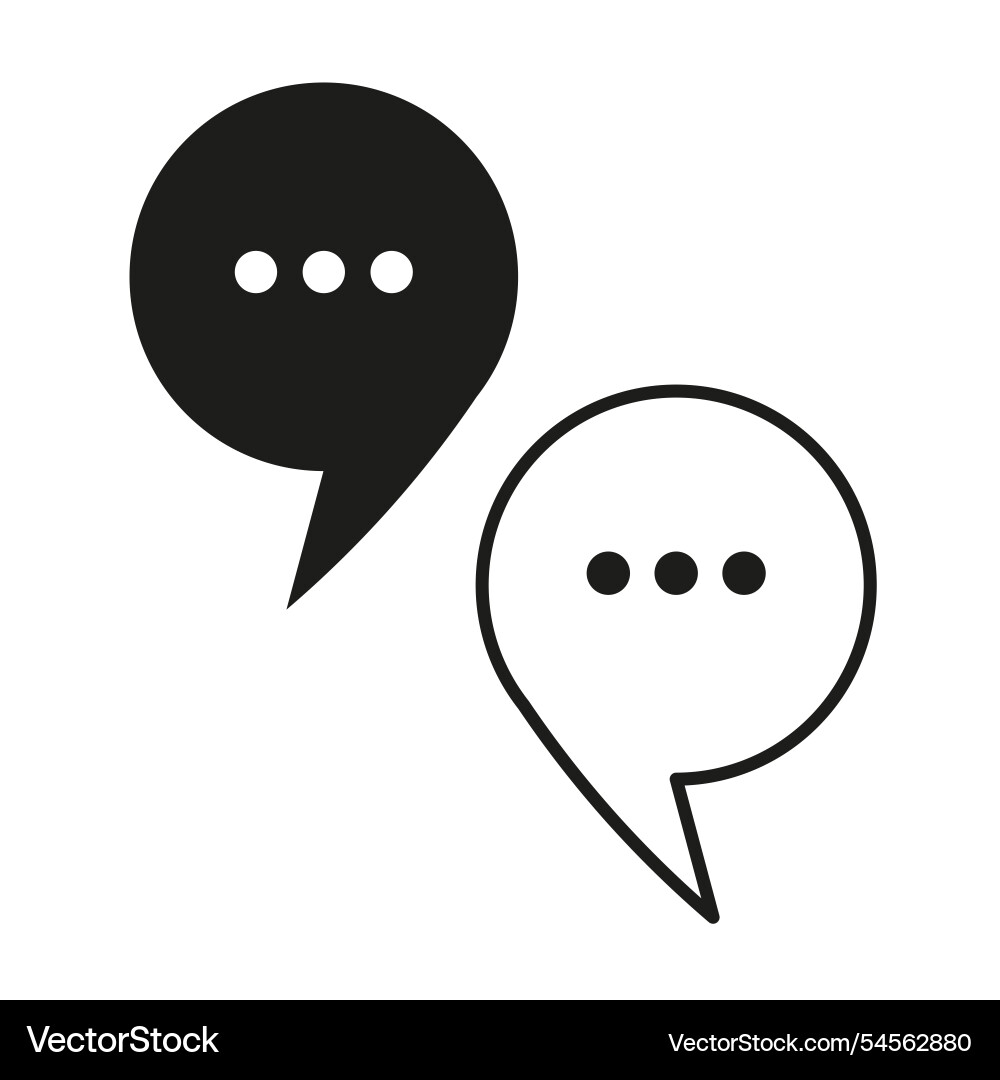 Speech bubble icons simple communication symbols Speech bubble icons simple communication symbols vector image