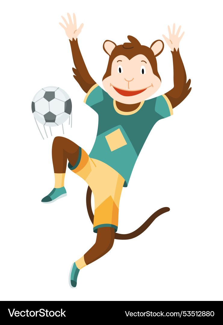 Tier spielen Fußball nette Fußball-Team-Spieler Tier spielen Fußball nette Fußball-Team-Spieler vektorbild