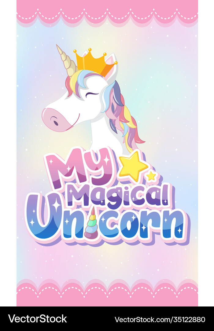 Unicorn icon on magic pastel background Unicorn icon on magic pastel background vector image