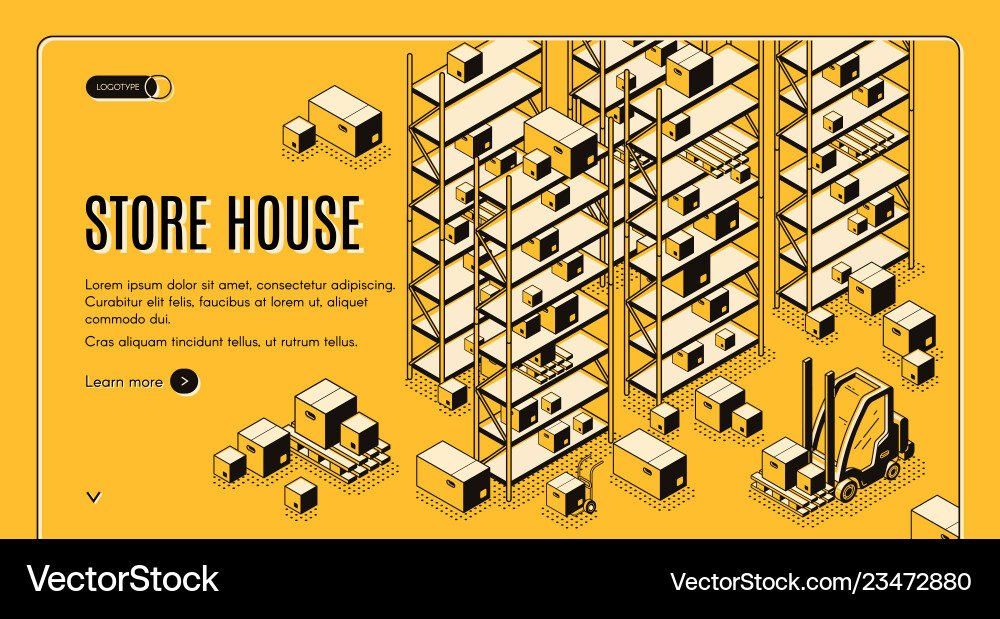 Warehouse Logistics Isometric Template Royalty Free Vector