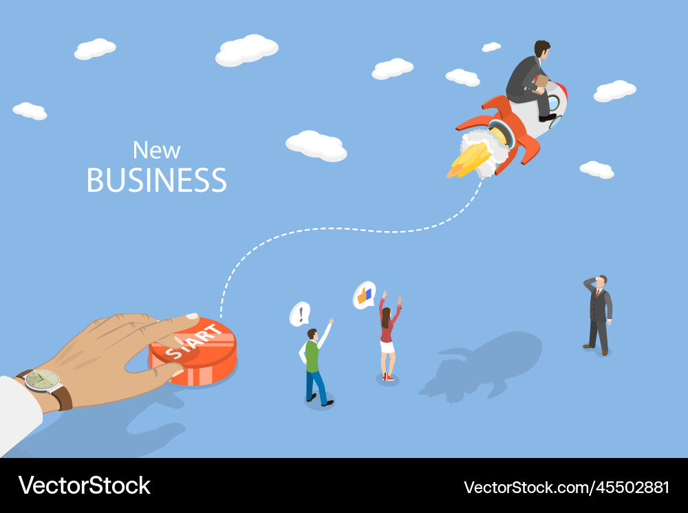 3d isometric flat conceptual Royalty Free Vector Image