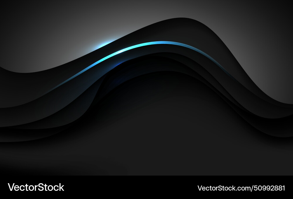 Abstract blue light lines curve black shadow Abstract blue light lines curve black shadow vector image