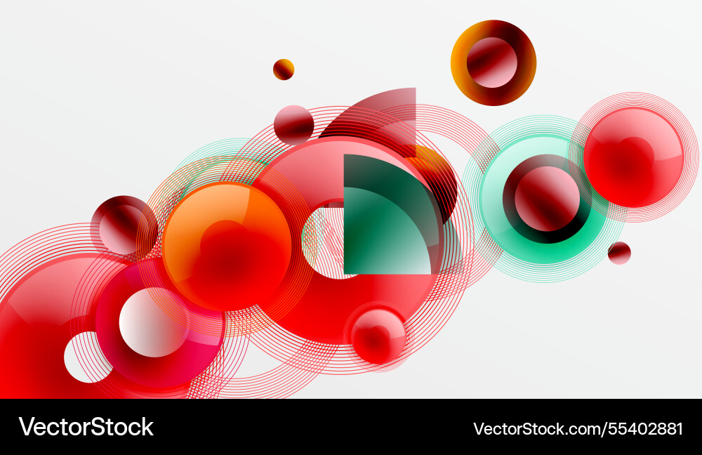 Abstract composition of overlapping circles Vector Image