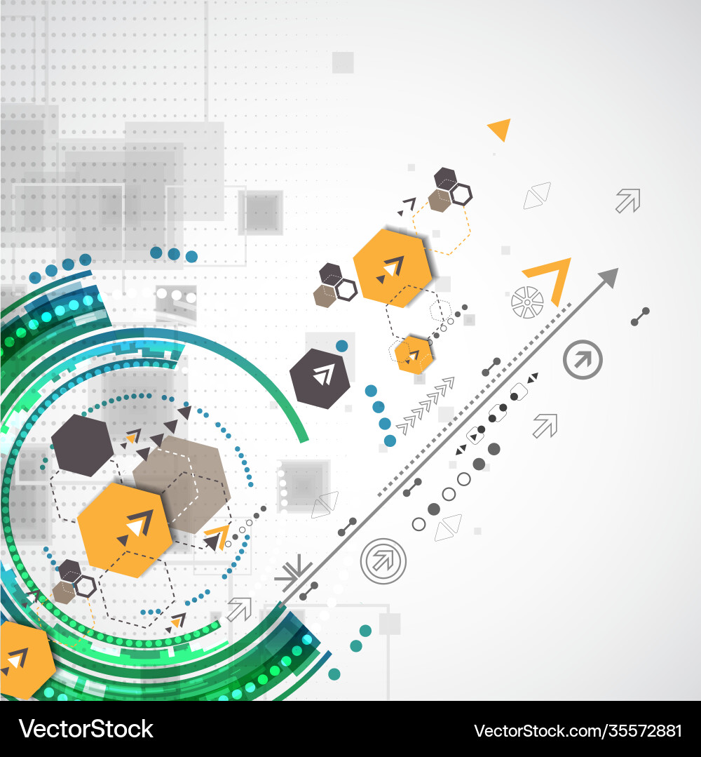 Abstract technological background with various Abstract technological background with various vector image