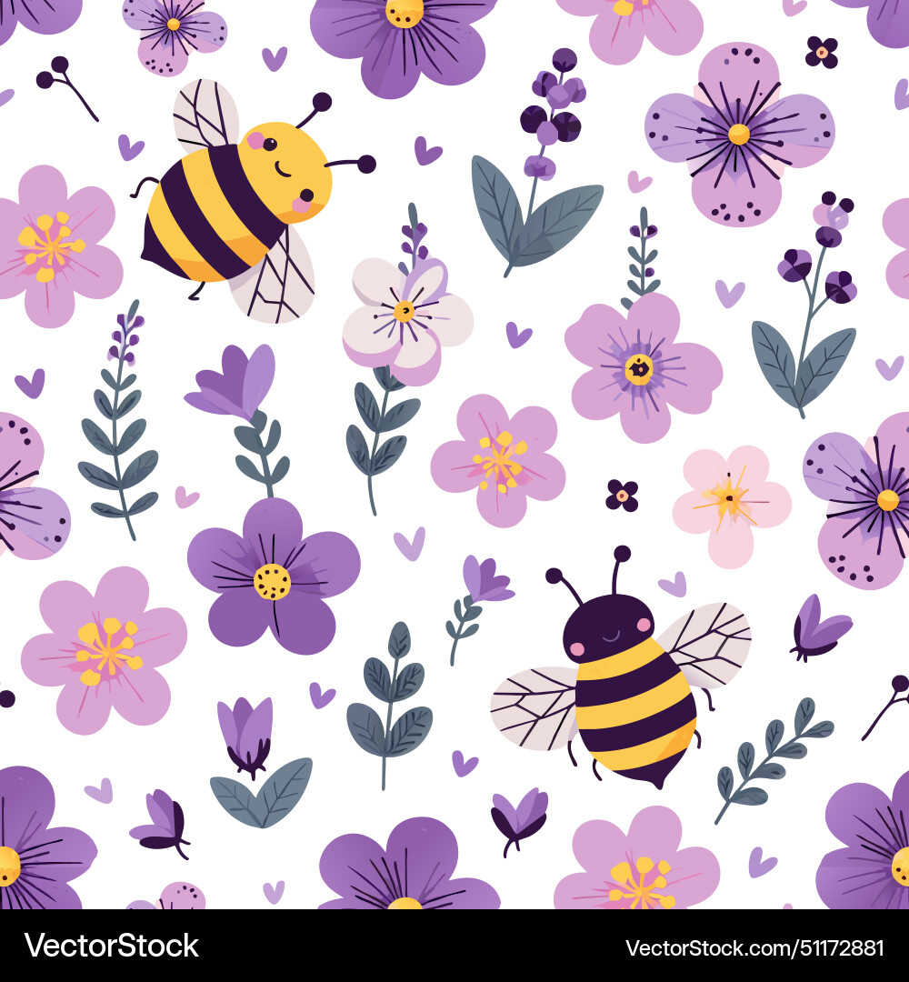Bee pattern Bee pattern vector image