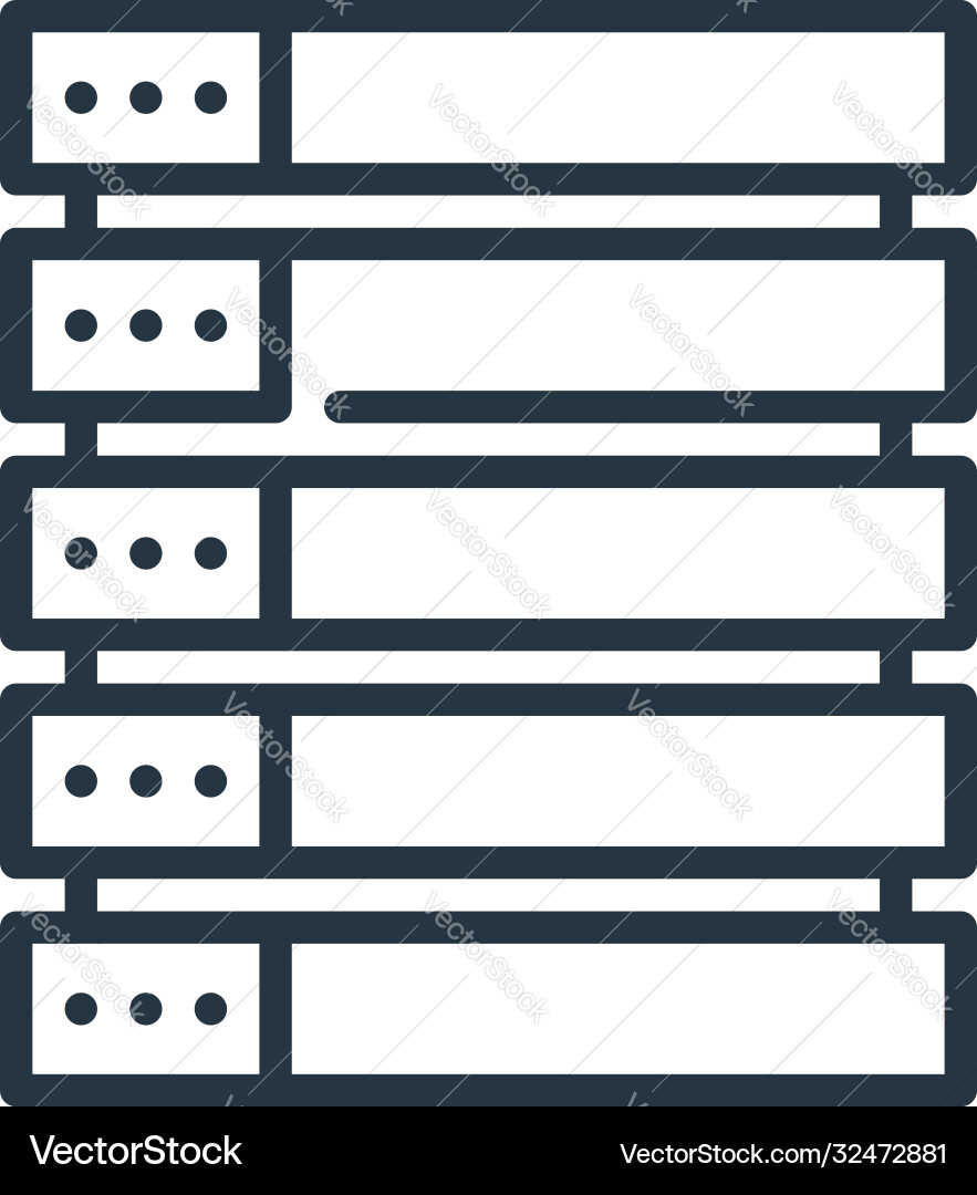 Database icon isolated on white background Database icon isolated on white background vector image