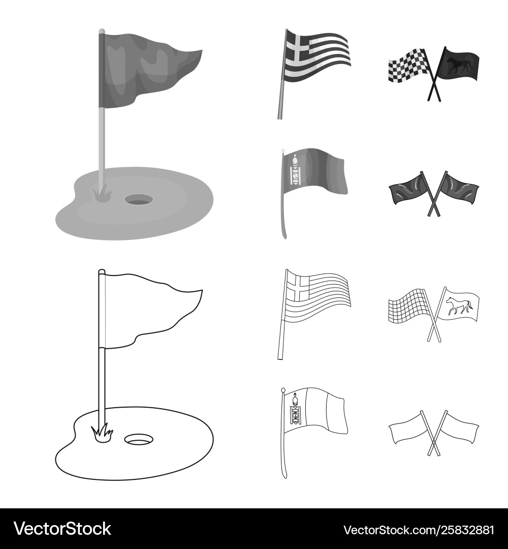 Design world and flag symbol collection Vector Image