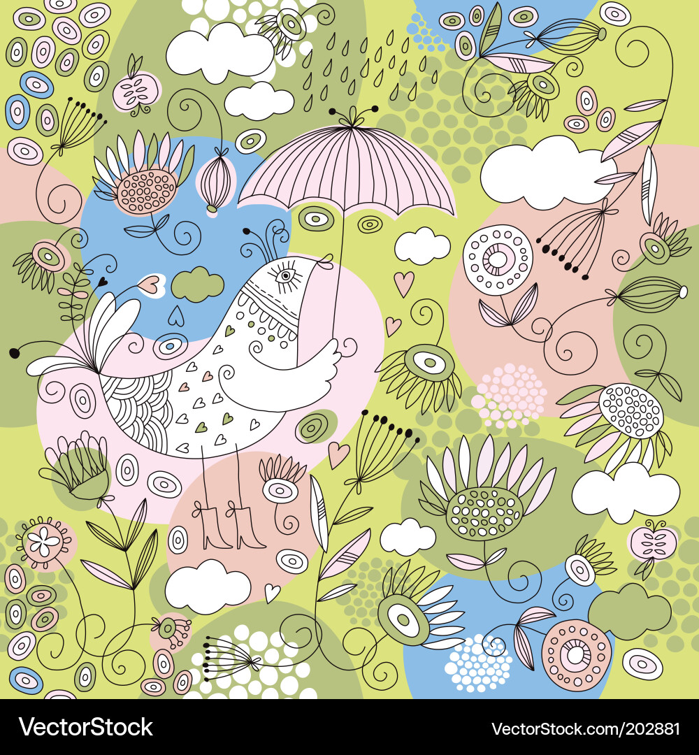 Floral Pattern - Pastel Celebration vector image