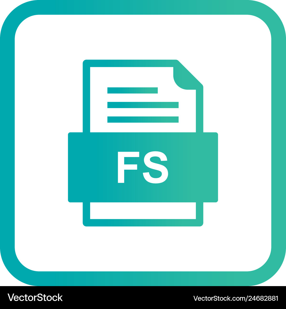 Fs file document icon Vector Image