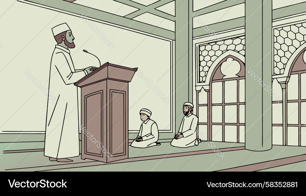 https://cdn.vectorstock.com/i/1000v/28/81/imam-delivering-khutbah-in-mosque-vector-58352881.jpg