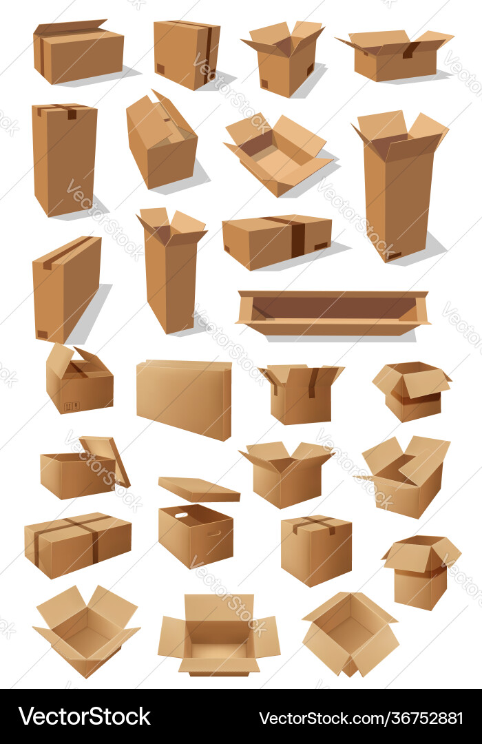 Kartons für Warenverpackungen Kartons für Warenverpackungen vektorbild