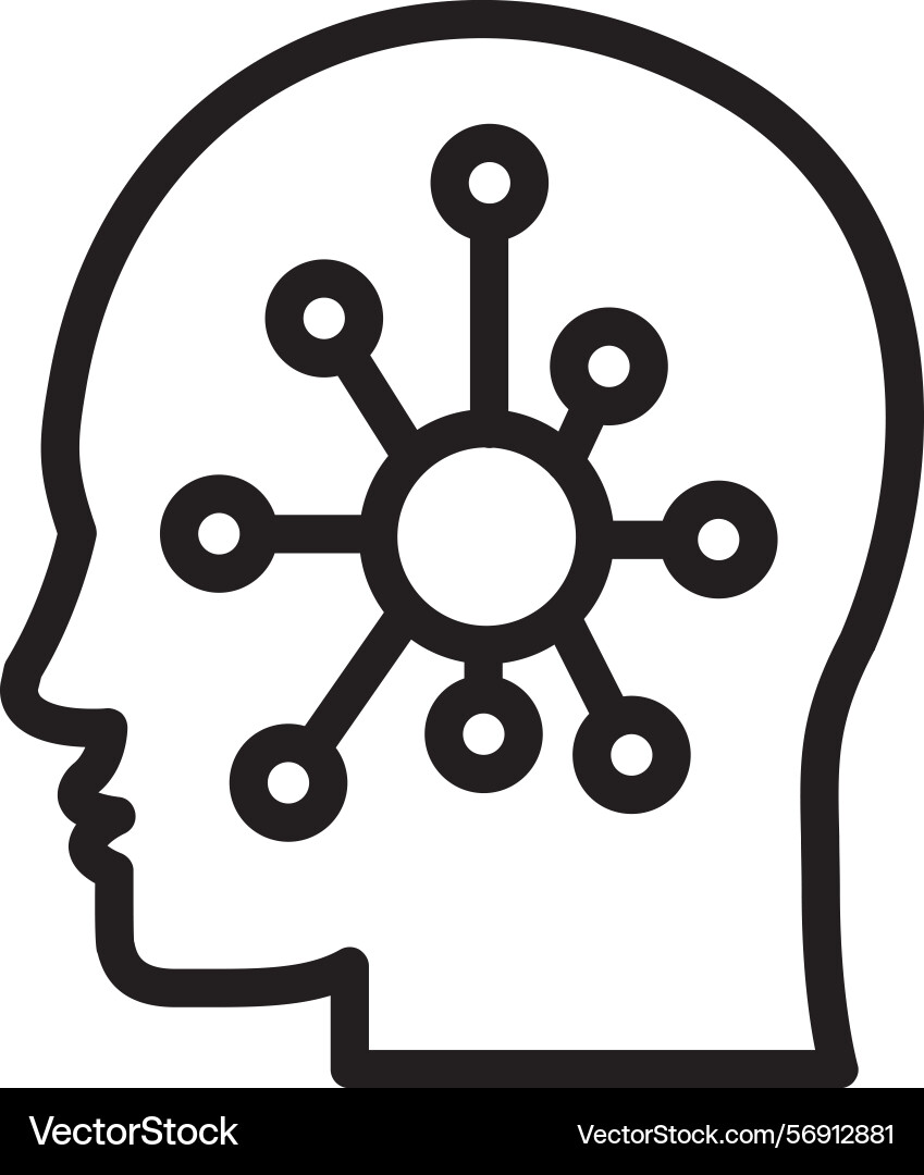 Mindmap linear style icon design Vector Image