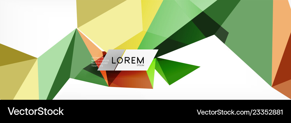 Mosaic triangular low poly style abstract Vector Image