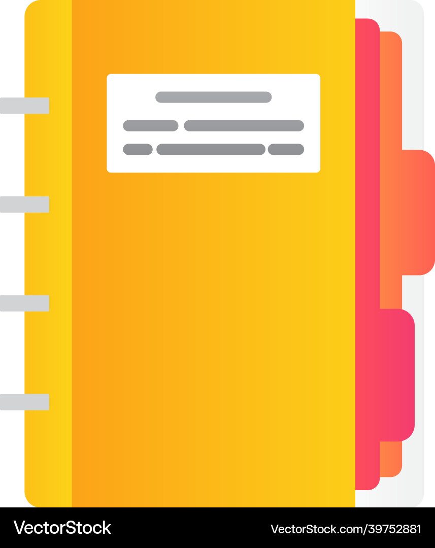 Paper notebook icon notepad on white Vector Image