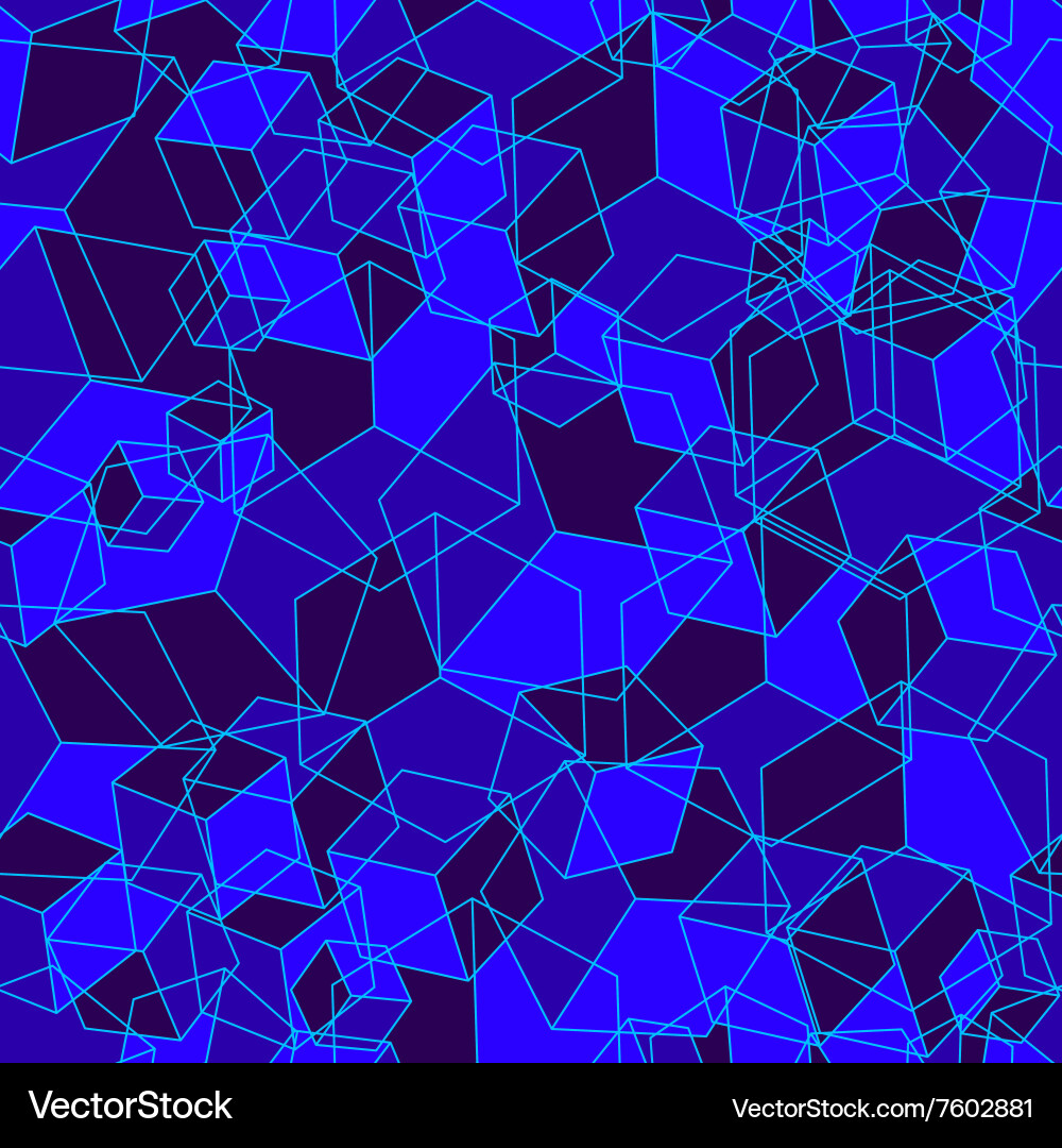Pattern cube background abstract geometric vector image