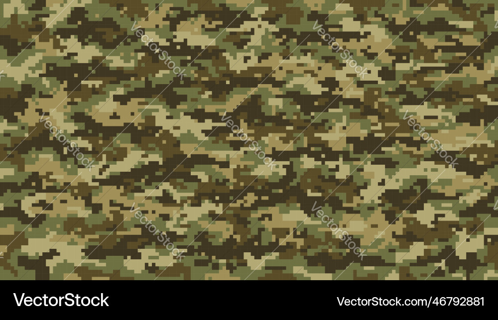 Pixel Grass Camo Pattern Royalty Free Vector Image