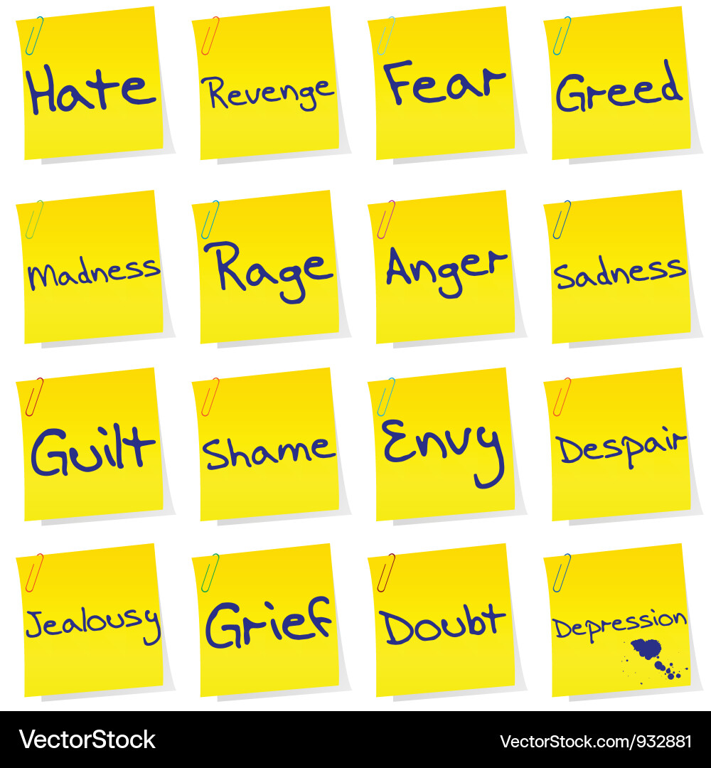 Post it messages vector image