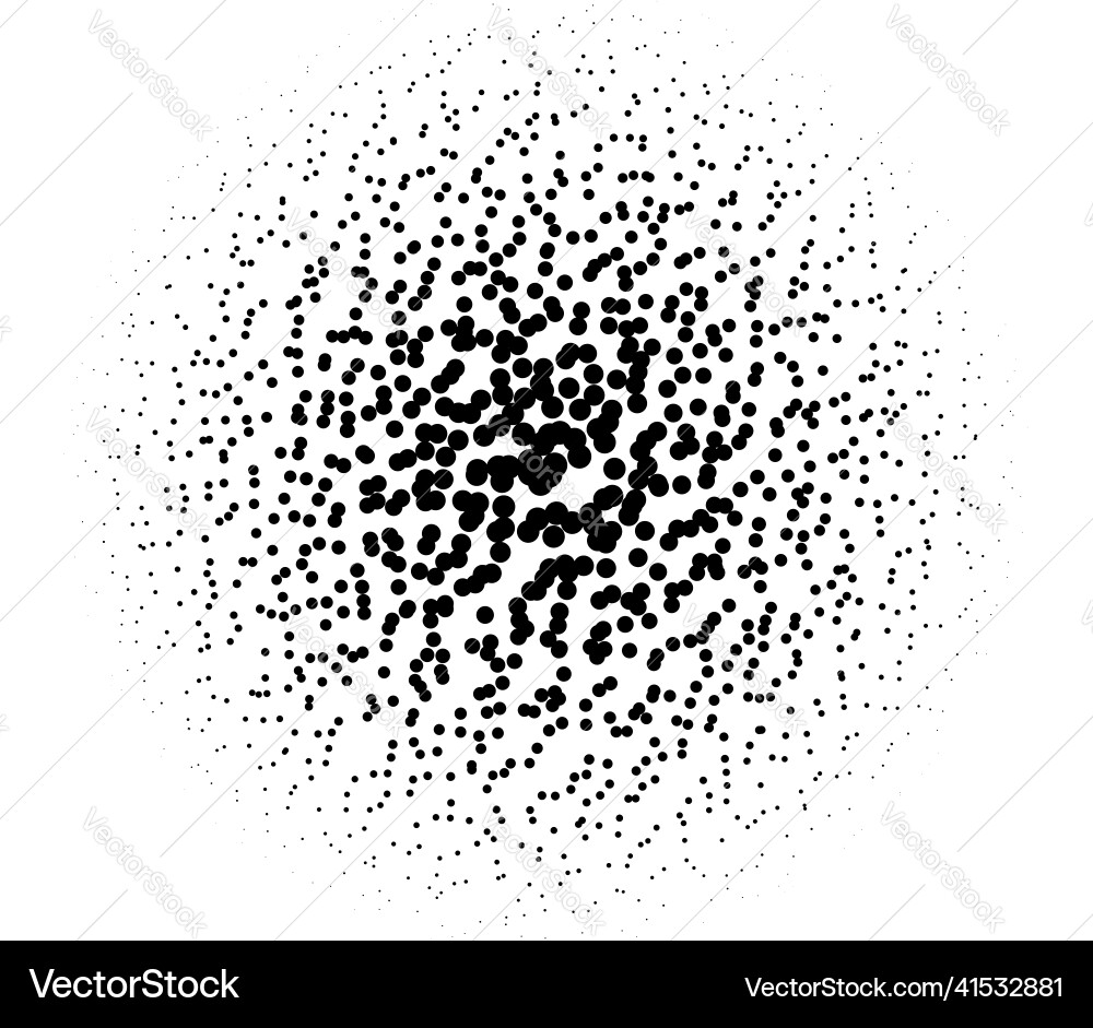 Random circles dots halftone pattern pointillist Random circles dots halftone pattern pointillist vector image