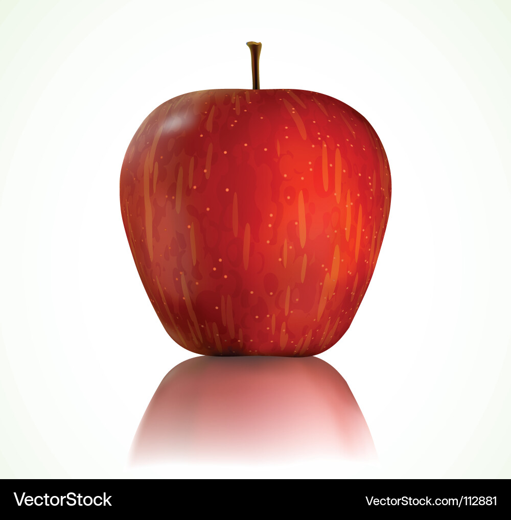 Roter Apfel Vektorbild