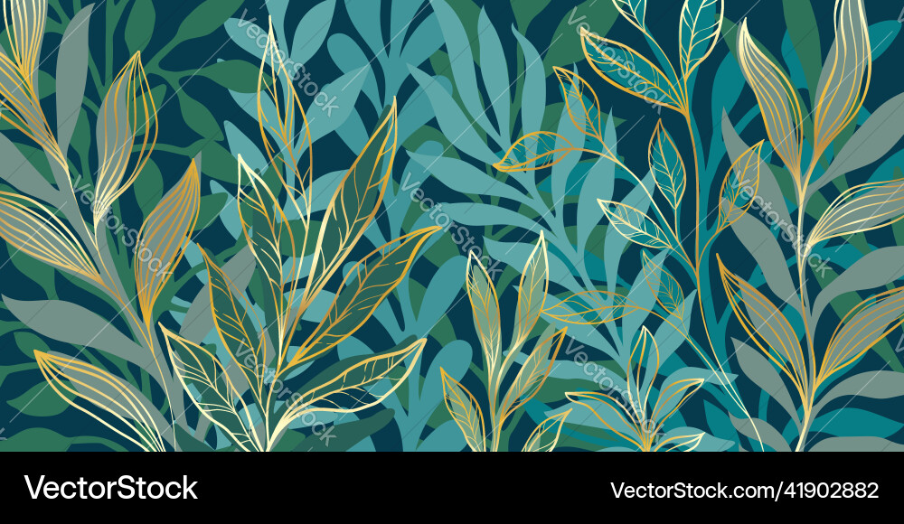 Abstract art green colors tropical line Abstract art green colors tropical line vector image