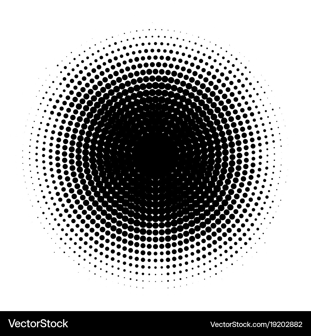 Abstract Halftone Circle Pattern vector image