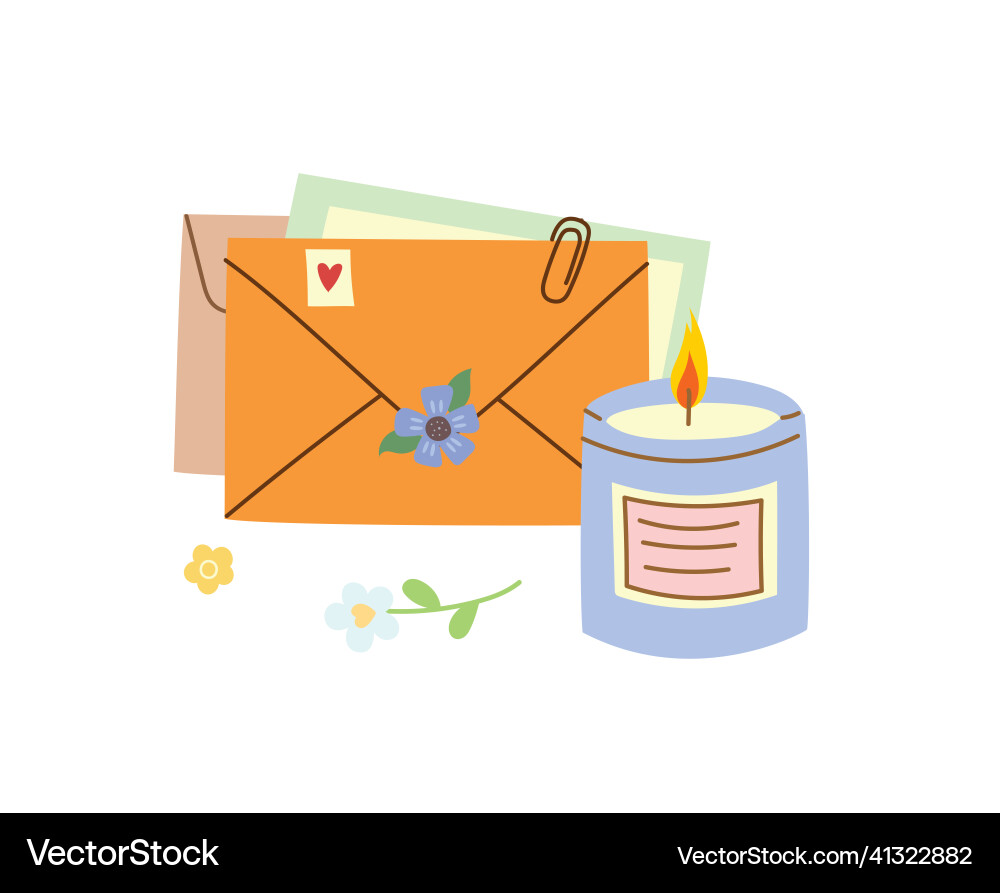 Collection of different envelopes with mail Collection of different envelopes with mail vector image