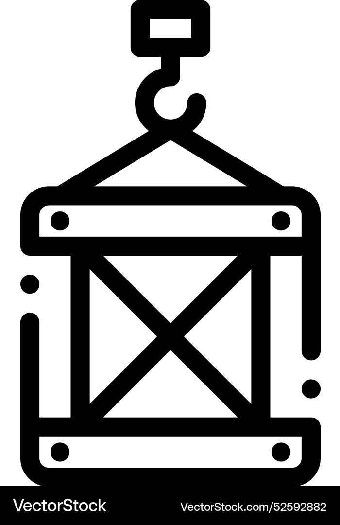 Crate icon thin linear style design isolated Crate icon thin linear style design isolated vector image