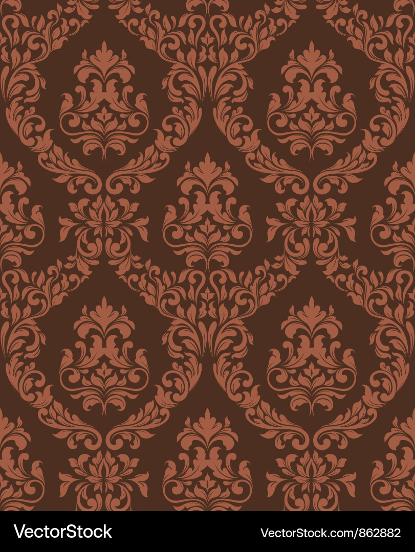 Damask seamless pattern vector image