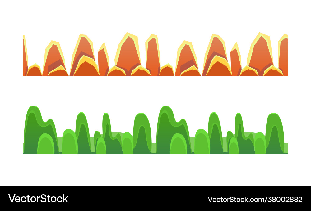 Fantasy platforms for mobile game interface set Fantasy platforms for mobile game interface set vector image