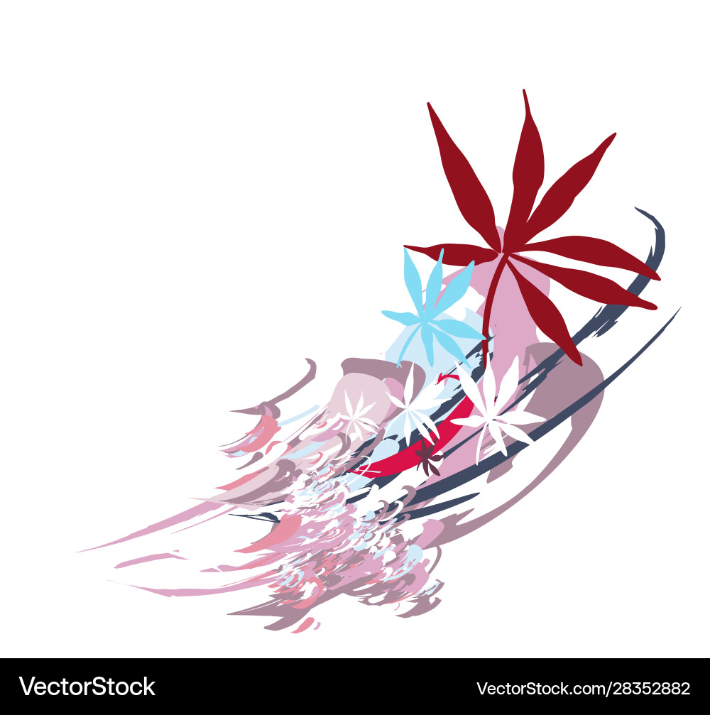 Floral stilisiertes Design formale Zusammensetzung Floral stilisiertes Design formale Zusammensetzung vektorbild