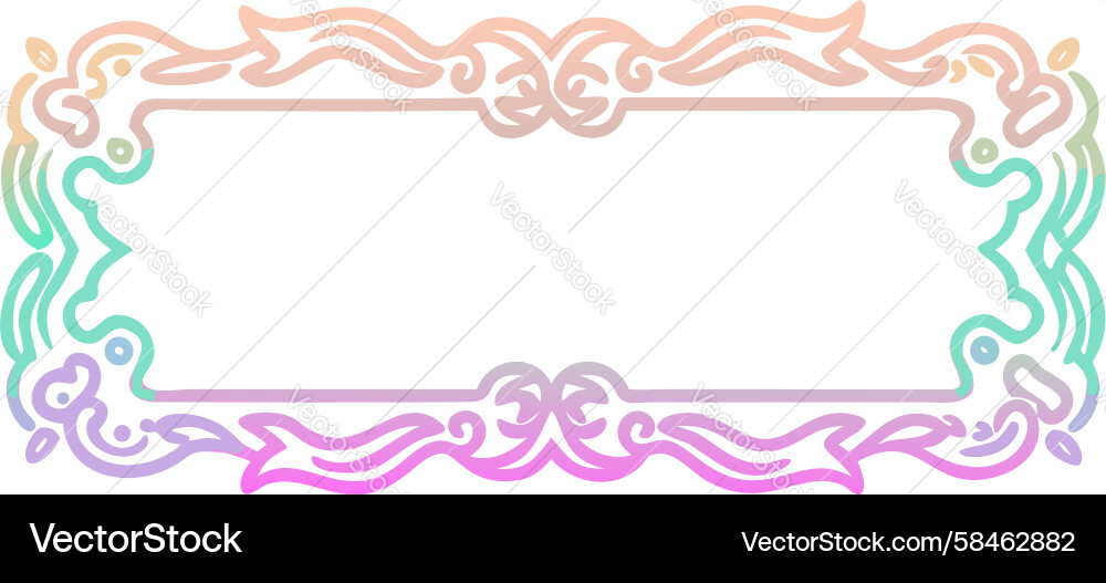 Gradient Pink to Cyan Rectangle Vector Image