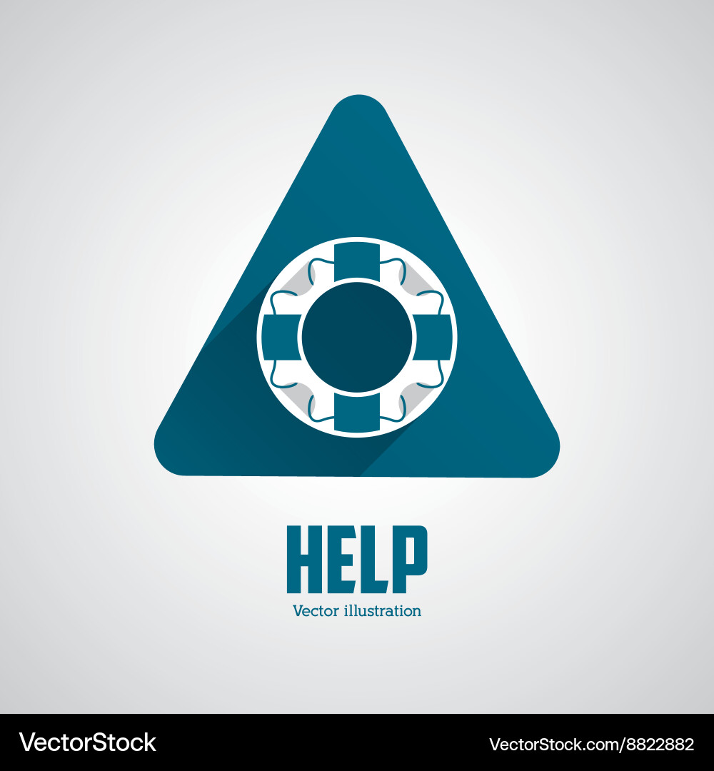Help design question mark icon flat Vector Image
