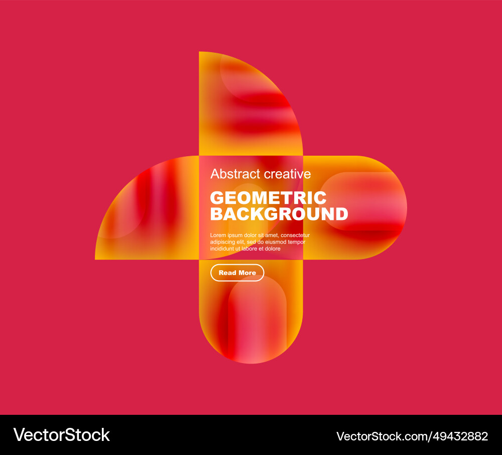 Round triangle and square composition Round triangle and square composition vector image