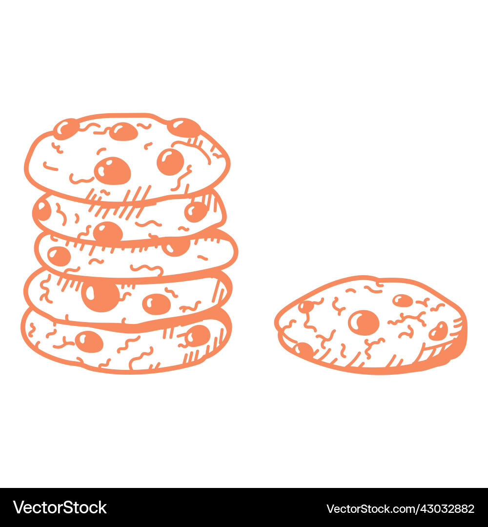 Schokoladen-Cookies gefüllten Schlag Schokoladen-Cookies gefüllten Schlag vektorbild