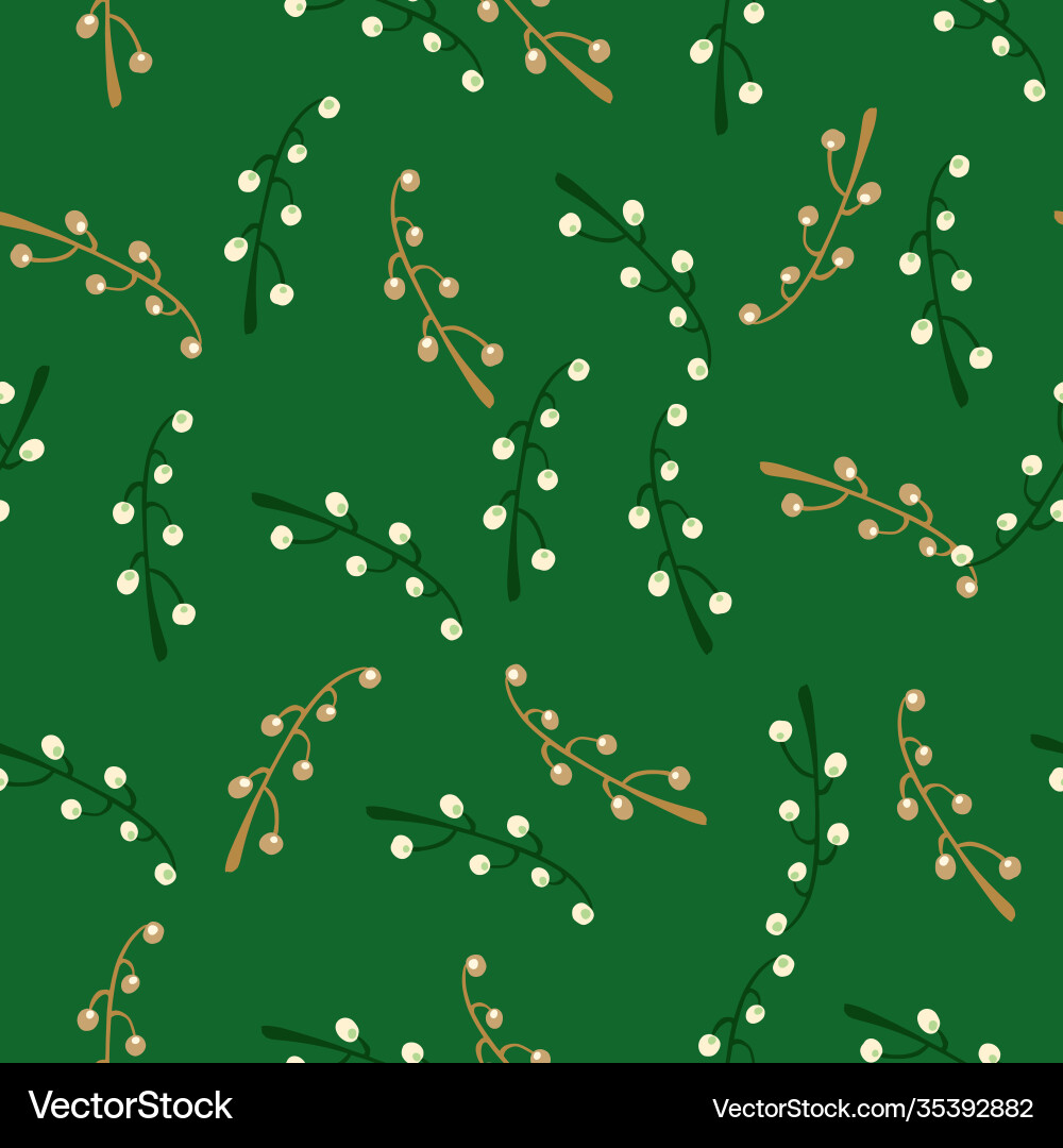 Seamless random pattern with doodle branches Seamless random pattern with doodle branches vector image