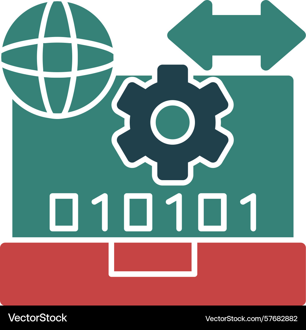 Swift flow glyph multi color icon Vector Image