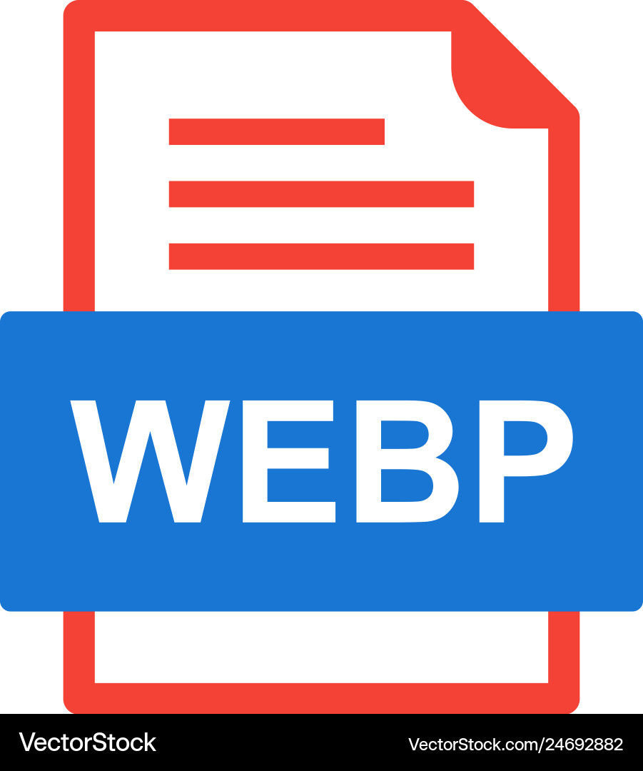 Webp file document icon Vector Image