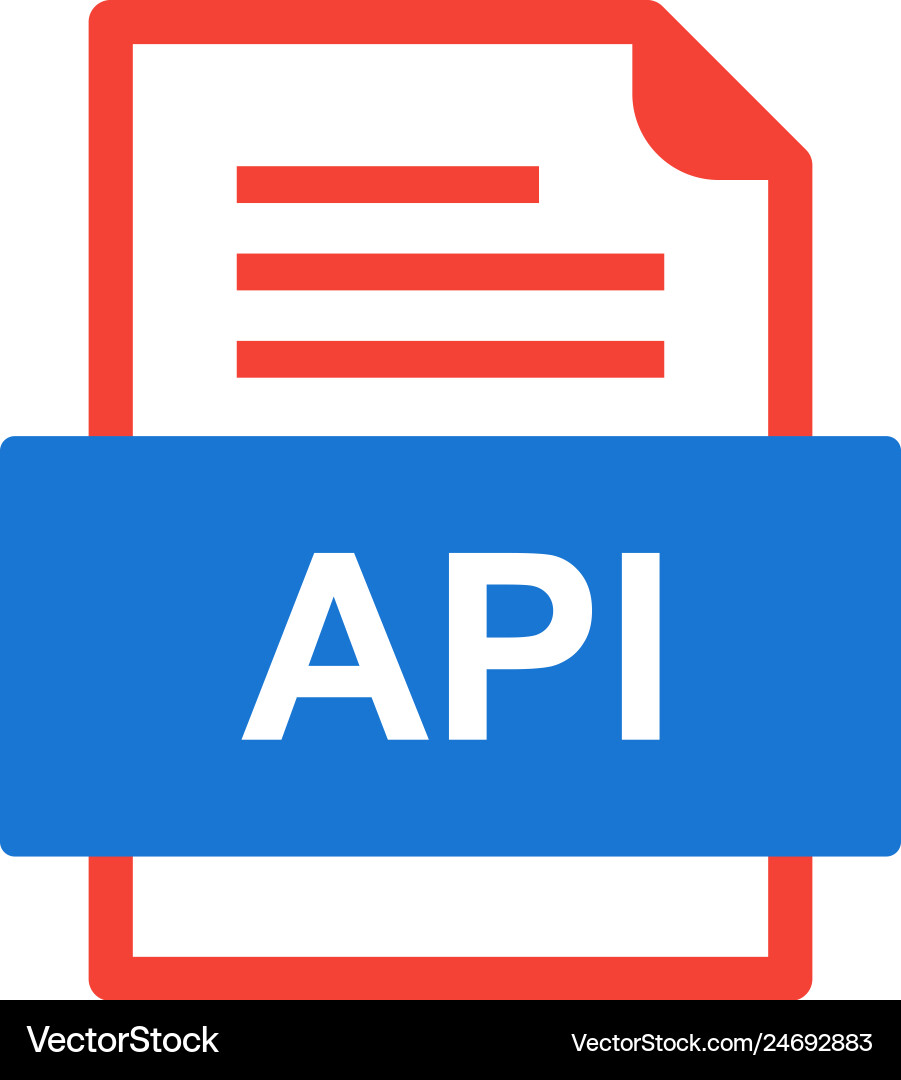 Api file document icon vector image