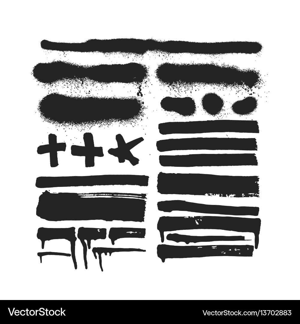 Brush strokes set Royalty Free Vector Image - VectorStock