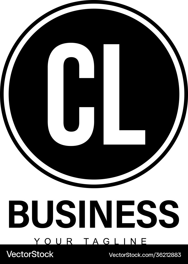 Cl initial a logo design with abstract style Cl initial a logo design with abstract style vector image