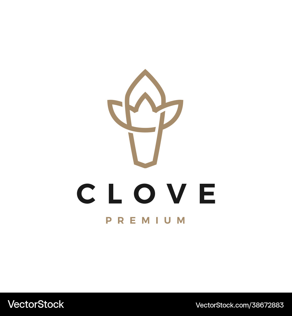 Clove dried flower buds logo icon – Royalty-Free Vector | VectorStock, image size:1000x1080