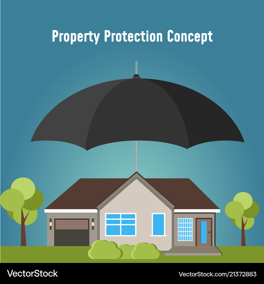 Concept security of property Concept security of property vector image
